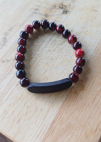 Bordo Boncuklu Bohem Kadın Bileklik - Görsel 5