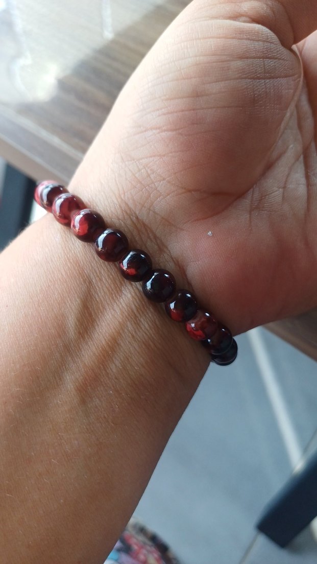 Bordo Boncuklu Bohem Kadın Bileklik - Görsel 3