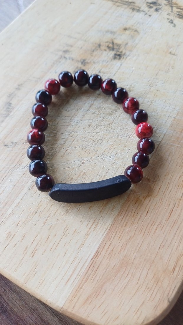 Bordo Boncuklu Bohem Kadın Bileklik - Görsel 5