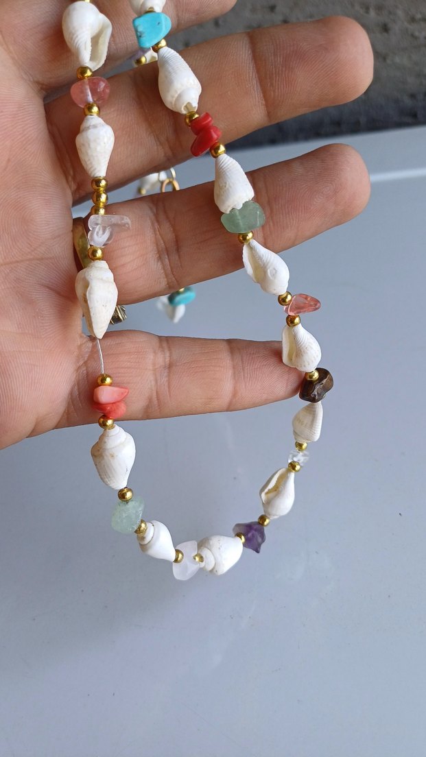 Bohem Çok Renkli Boncuklu Midi Kolye - Görsel 3