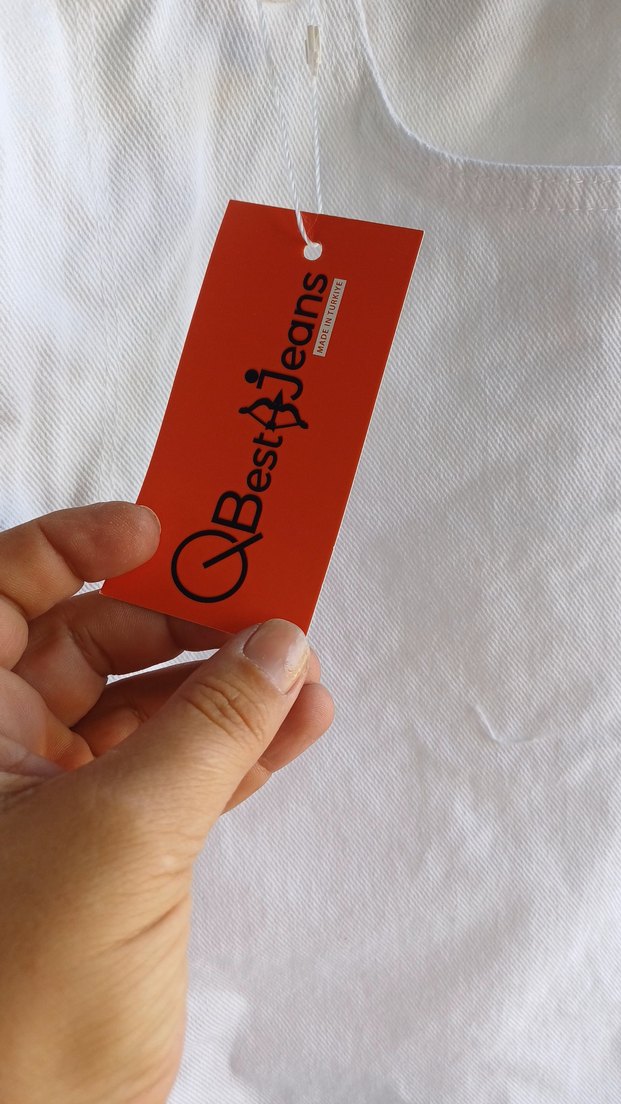 Beyaz Pamuk Mini Etek Rahat Kesim - Görsel 3