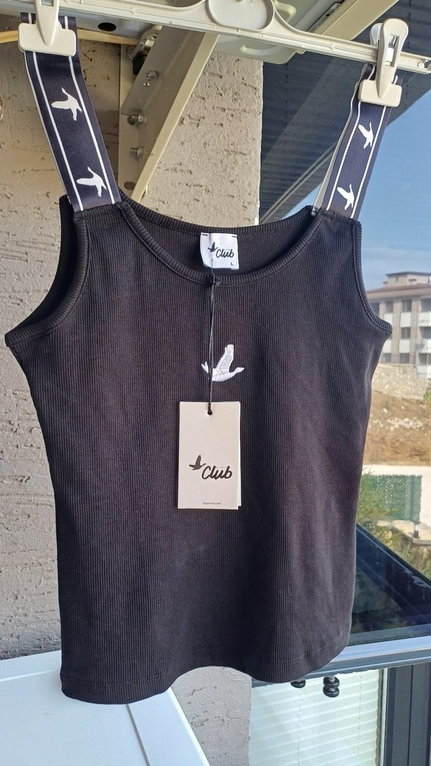 Kadın Siyah Baskılı Atlet - Görsel 2