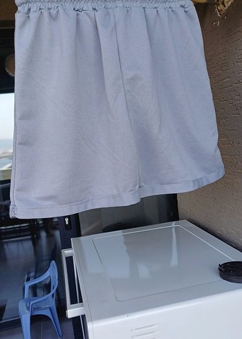 Gri Rahat Hamile Mini Şort - Görsel 5