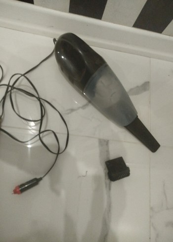 Gri Mini Araç Elektrikli Süpürge - Görsel 3