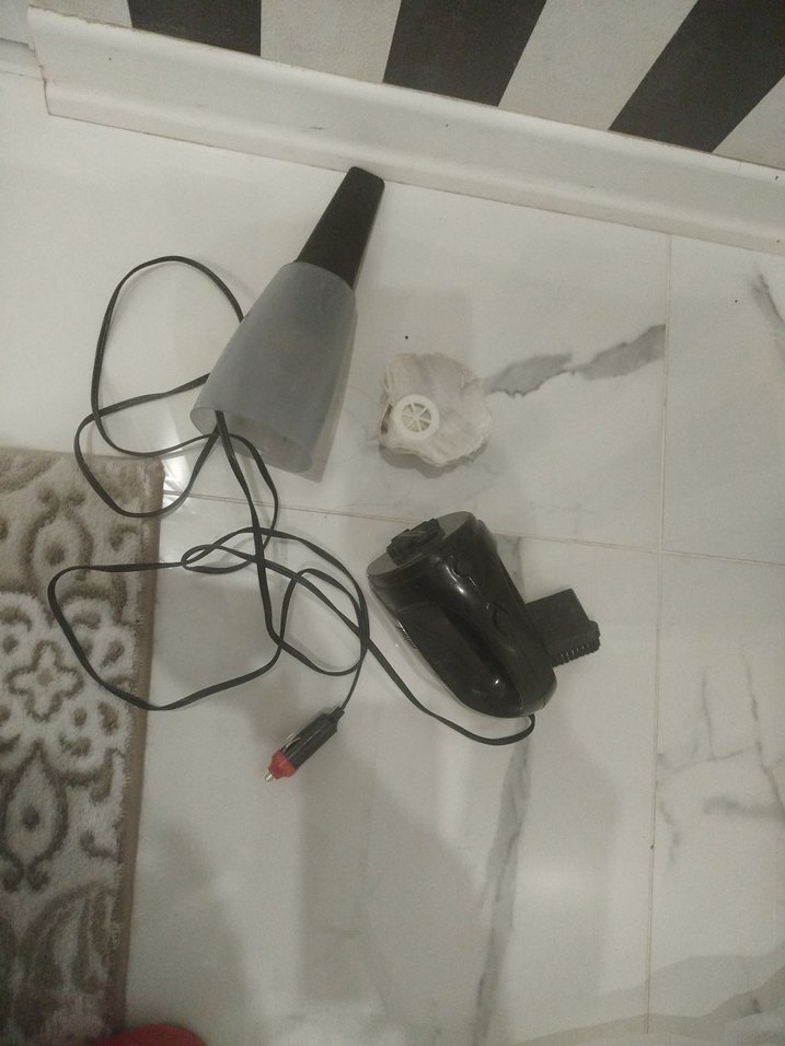 Gri Mini Araç Elektrikli Süpürge - Görsel 4