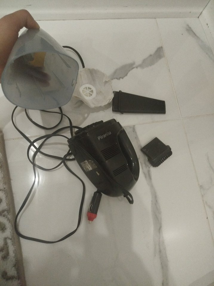 Gri Mini Araç Elektrikli Süpürge - Görsel 5