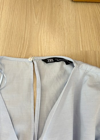 Zara Mavi Kadın Şort Tulum - Görsel 2