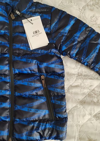 24-36 Ay Beden mavi Renk Balenciaga Erkek Çocuk Şişme Mont