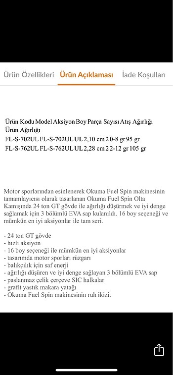  Beden Renk Okuma KALİTESİ İLE FUEL SPIN 228 Cm