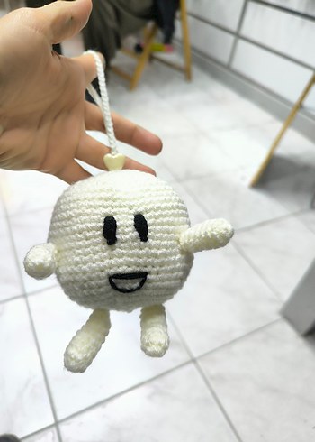 Beyaz Peluş Oyuncak Anahtarlık - Görsel 2