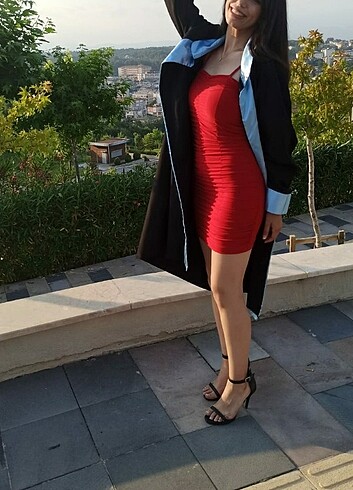 s Beden Kırmızı elbise
