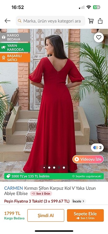 44 Beden bordo Renk Abiye elbise