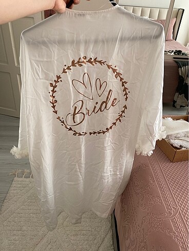 m Beden beyaz Renk Tesettür bride sabahlık
