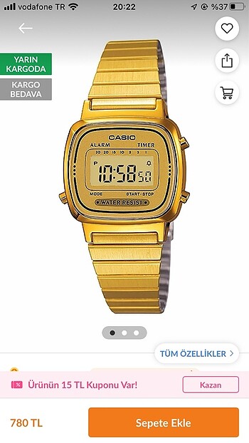 Orijinal Casio Gold Saat
