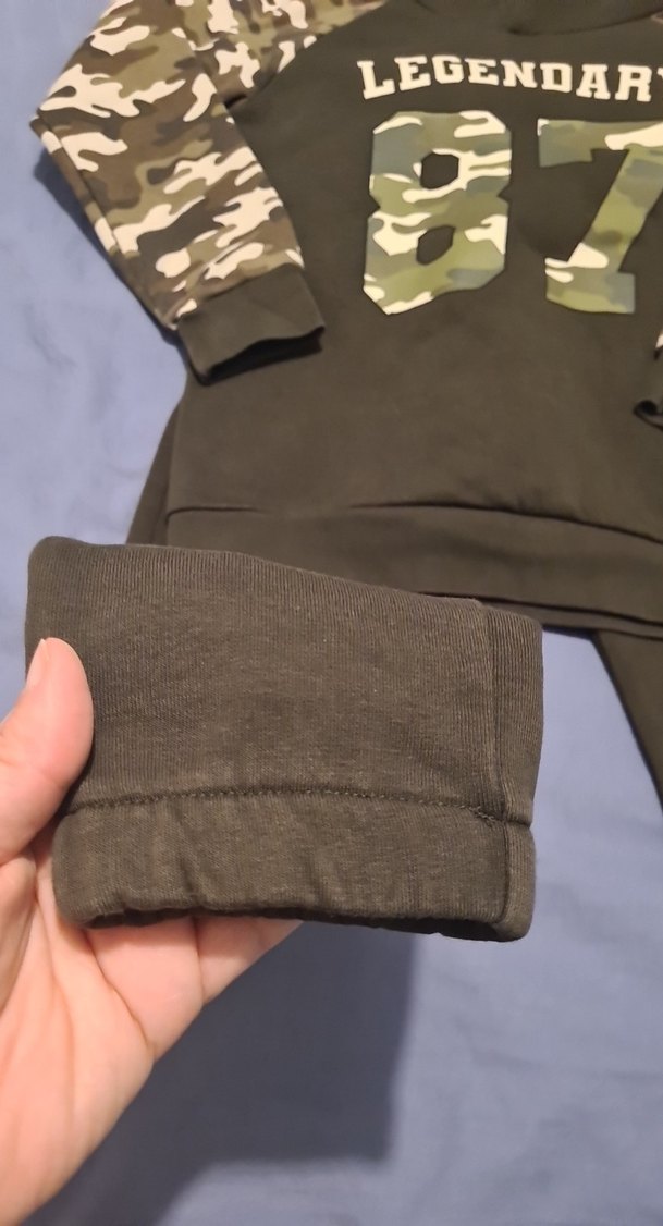 Kamuflaj Desenli Erkek Sweatshirt Kapüşonlu Takim - Görsel 2