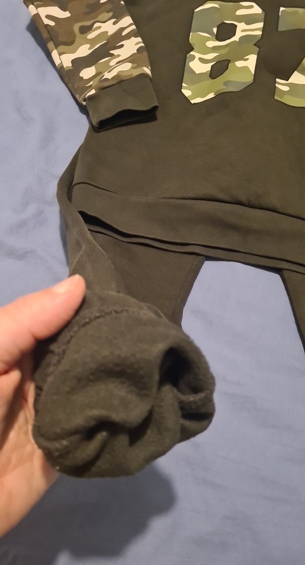 Kamuflaj Desenli Erkek Sweatshirt Kapüşonlu Takim - Görsel 3