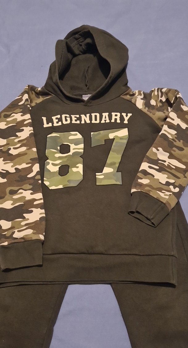 Kamuflaj Desenli Erkek Sweatshirt Kapüşonlu Takim - Görsel 5