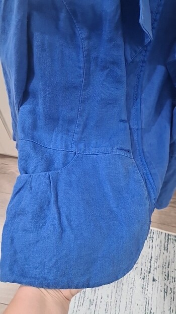 Ekol keten ceket - Görsel 6