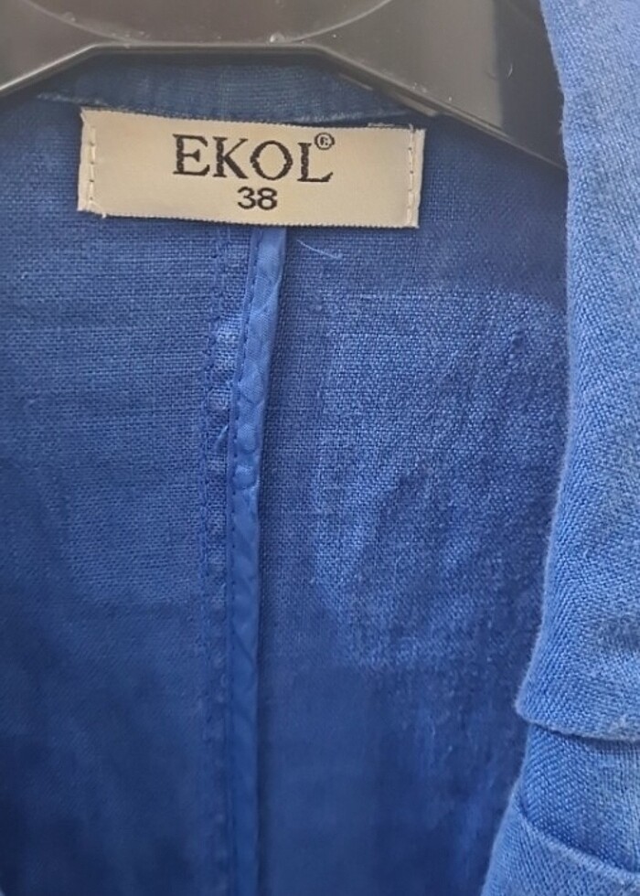 Ekol keten ceket - Görsel 3