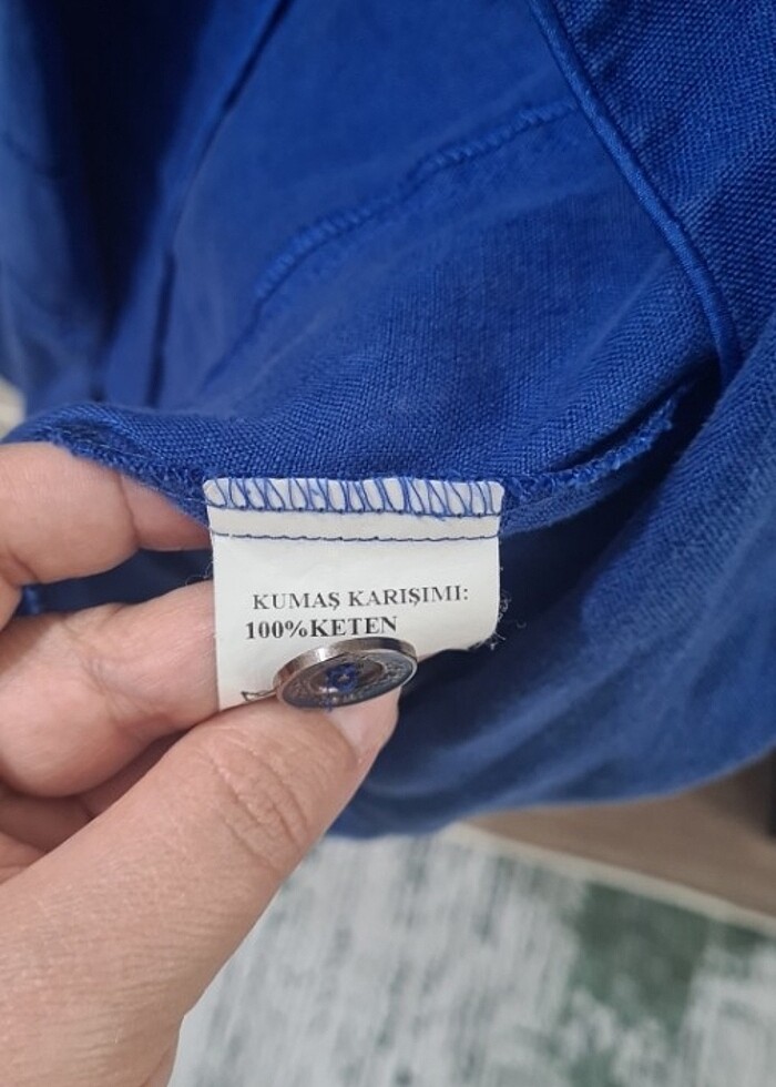 Ekol keten ceket - Görsel 4