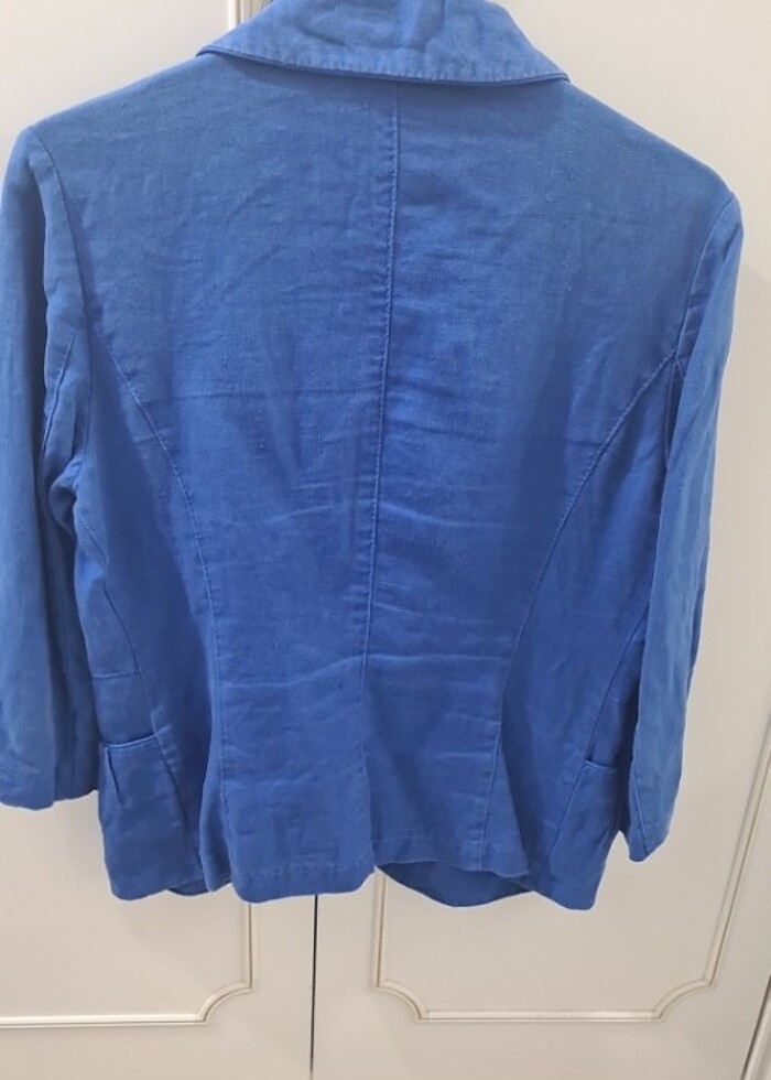 Ekol keten ceket - Görsel 5