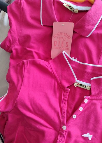 DIES Kadın Pembe Polo Tişört - Görsel 5