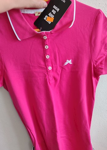 DIES Kadın Pembe Polo Tişört - Görsel 4