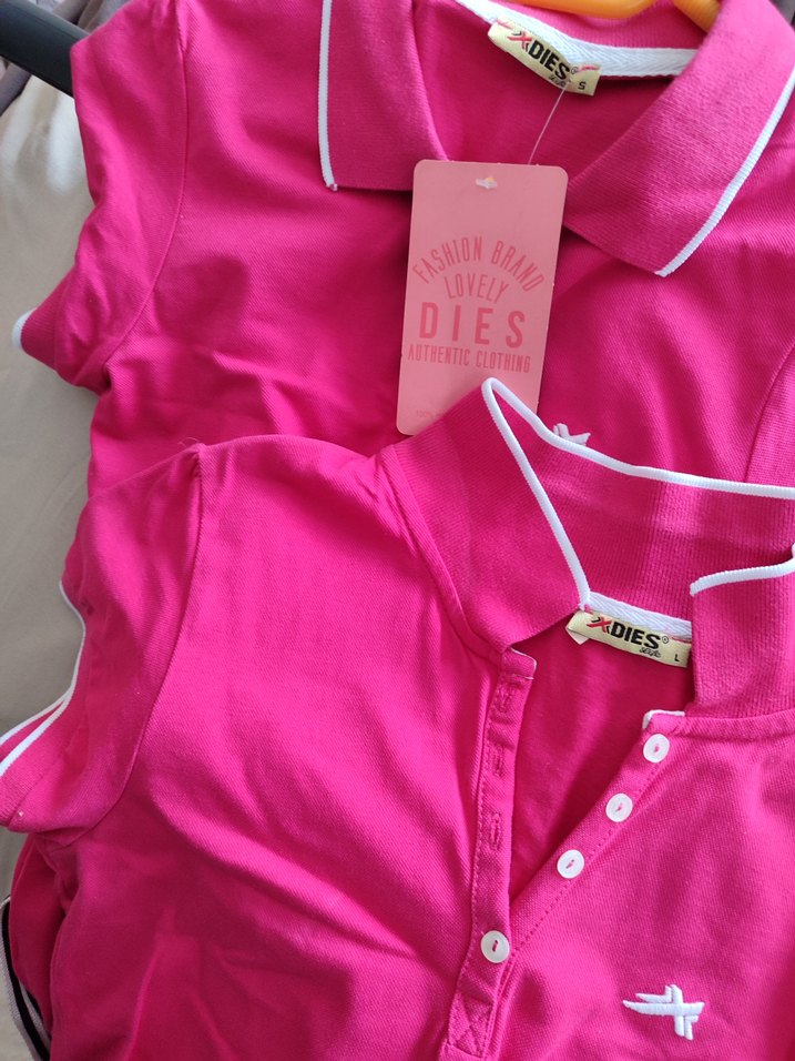 DIES Kadın Pembe Polo Tişört - Görsel 5