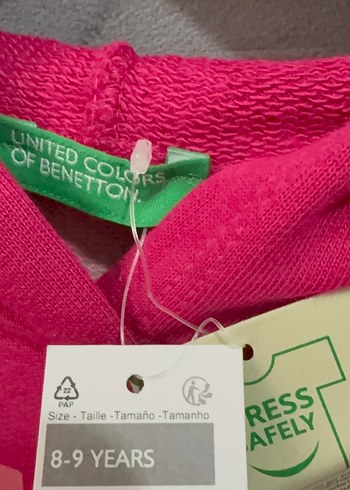 Renkli Baskılı Kız Çocuk Sweatshirt Benetton marka - Görsel 3