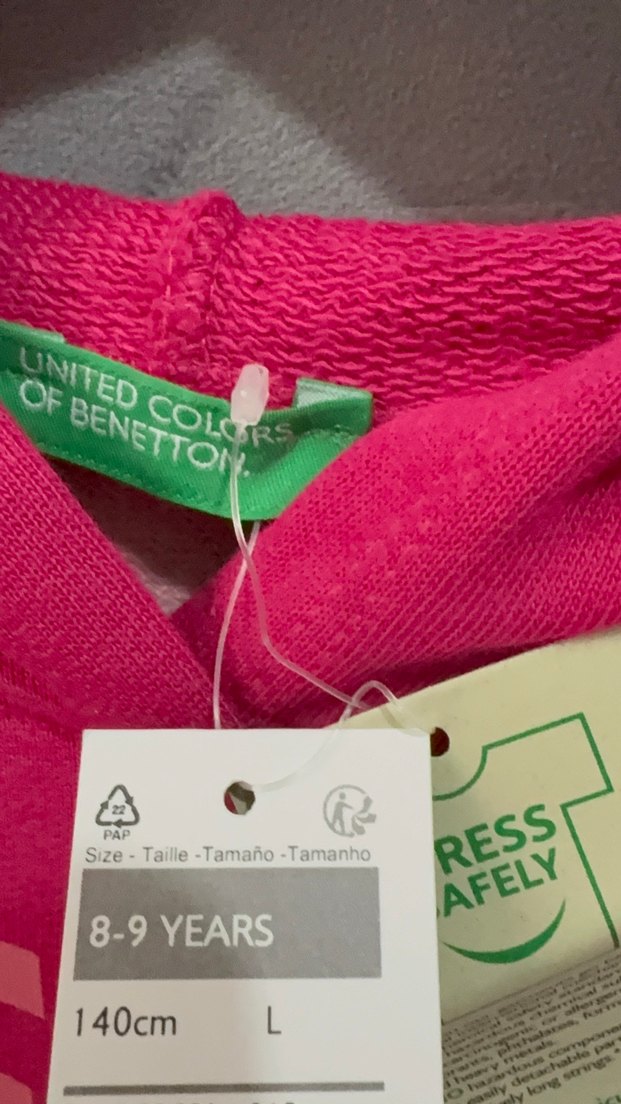 Renkli Baskılı Kız Çocuk Sweatshirt Benetton marka - Görsel 3