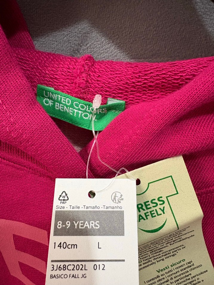 Renkli Baskılı Kız Çocuk Sweatshirt Benetton marka - Görsel 4