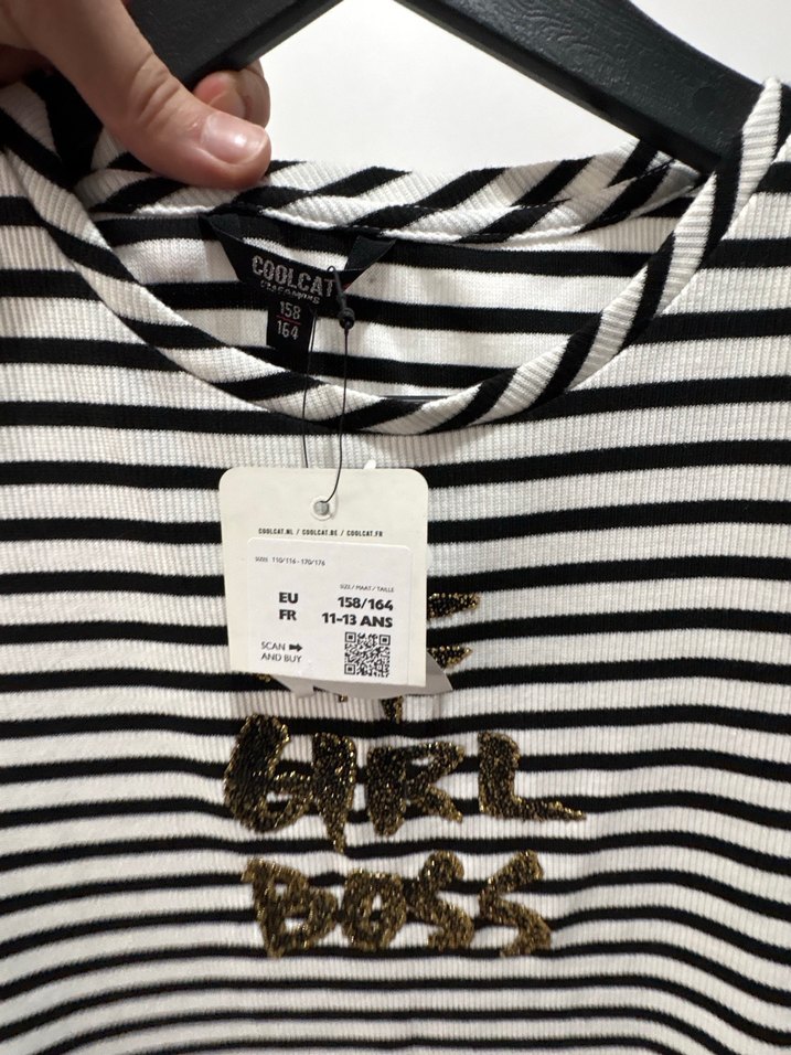 Kısa Kollu Çizgili Midi Elbise çocuk 11-13 yaş - Görsel 4