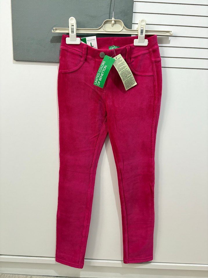 Pembe Süet Kız Çocuk Tayt - Görsel 2