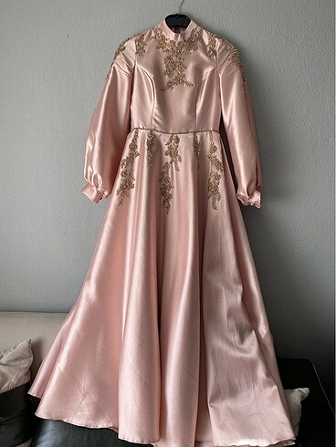 My dreams collection markalı Pudra pembe abiye