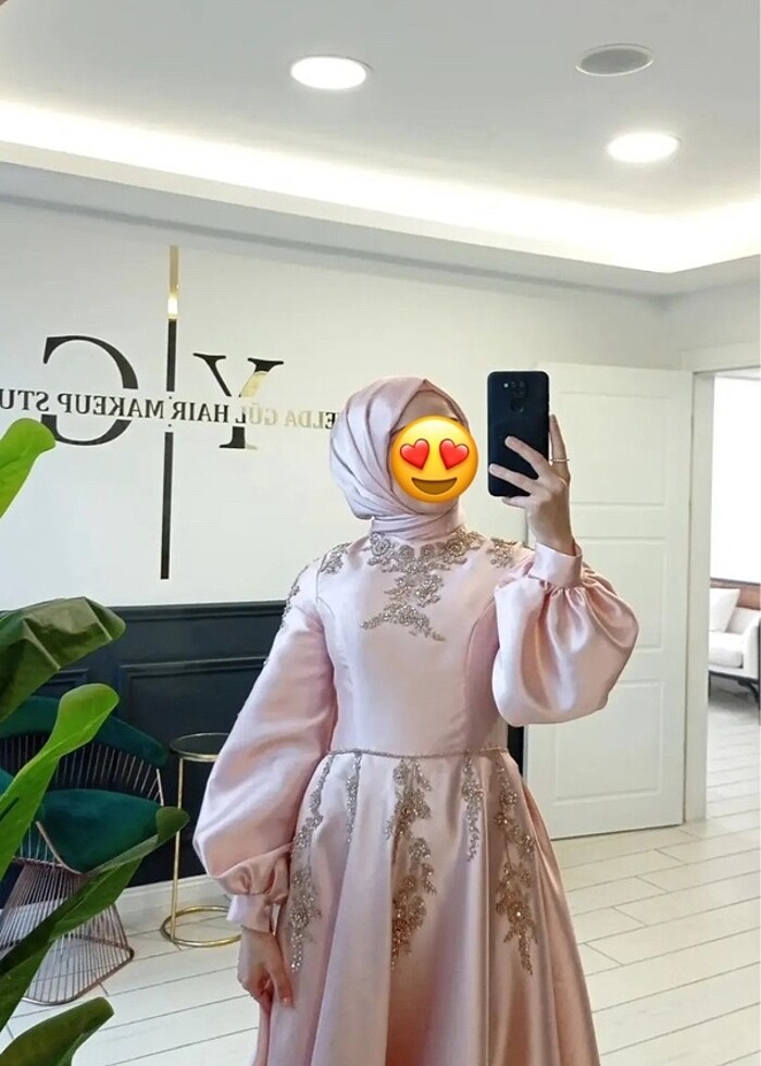 My dreams collection markalı Pudra pembe abiye - Görsel 2