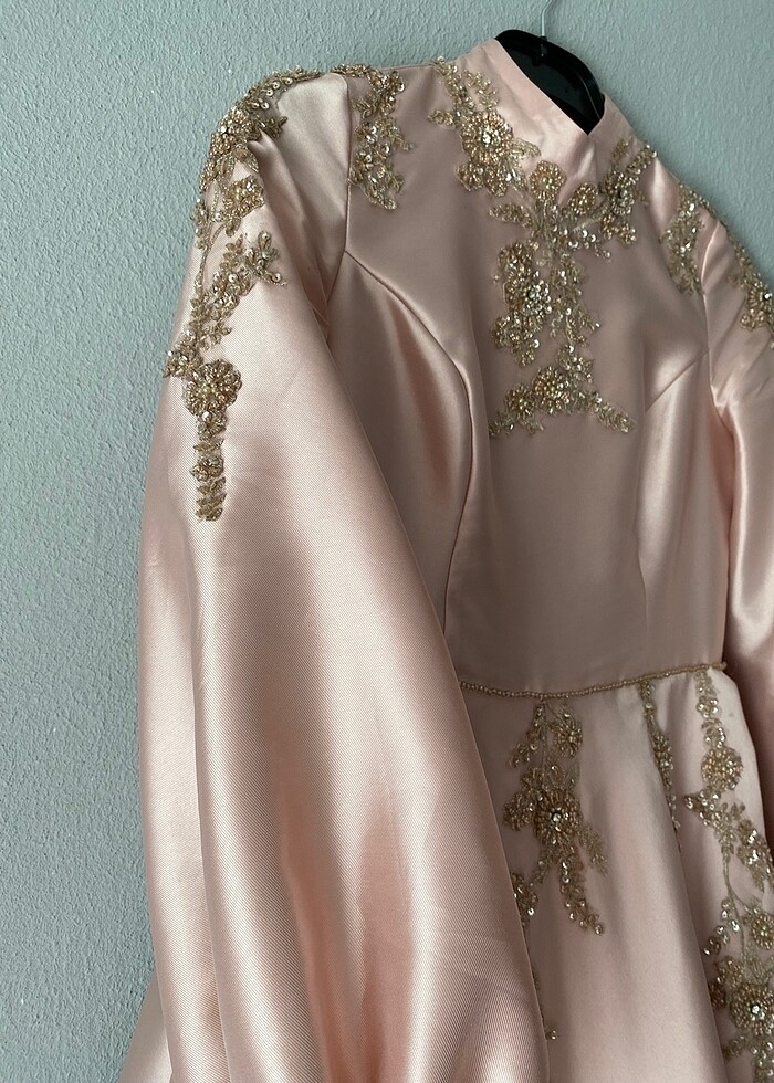 My dreams collection markalı Pudra pembe abiye - Görsel 4