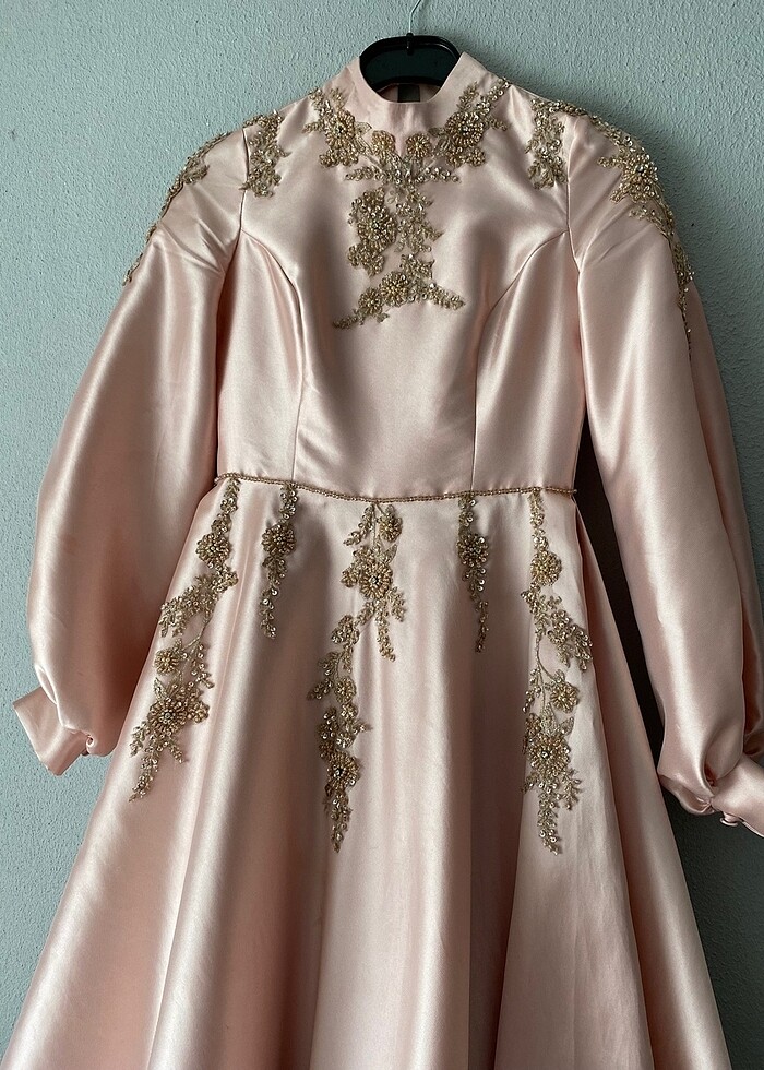 My dreams collection markalı Pudra pembe abiye - Görsel 3