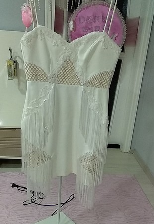 beyaz mini elbise