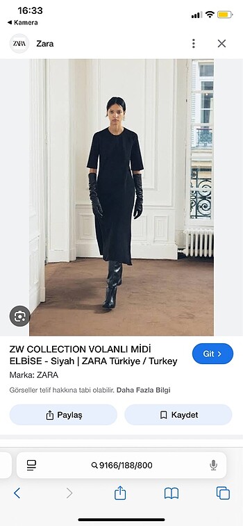Zara volanlı midi elbise