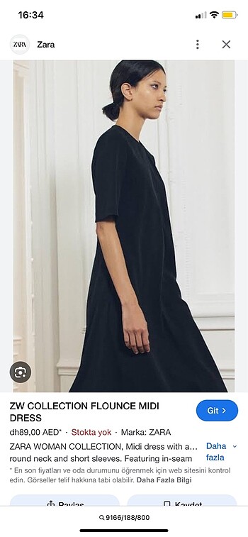 Zara Zara volanlı midi elbise