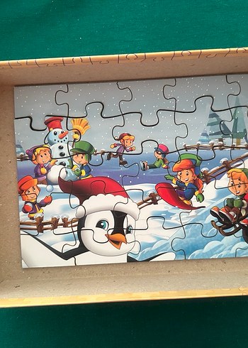 Renkli Ahşap Kış Temalı Yapboz - Görsel 2