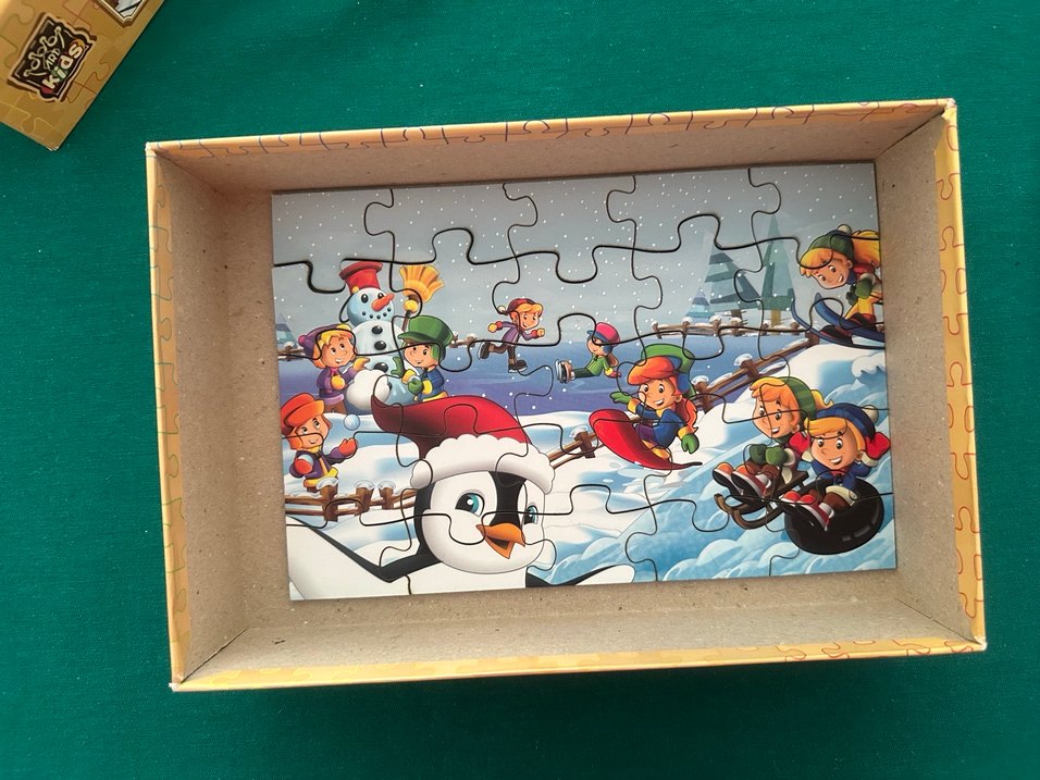 Renkli Ahşap Kış Temalı Yapboz - Görsel 2