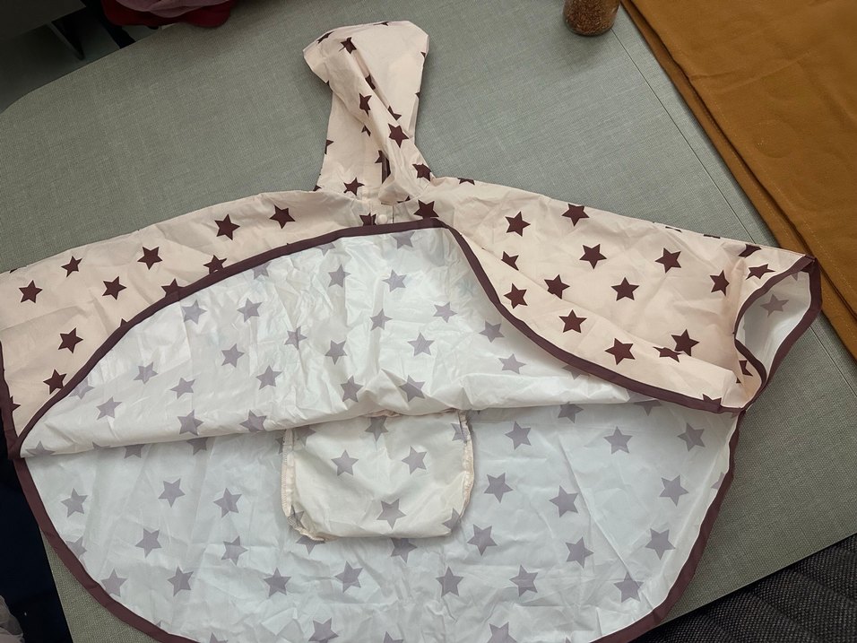 Zara Yıldız Desenli Kapüşonlu Kız Yağmurluk - Görsel 2