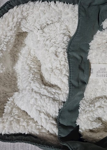 H&M H&m Khaki Erkek Çocuk içi Kürklü Normcore Mont