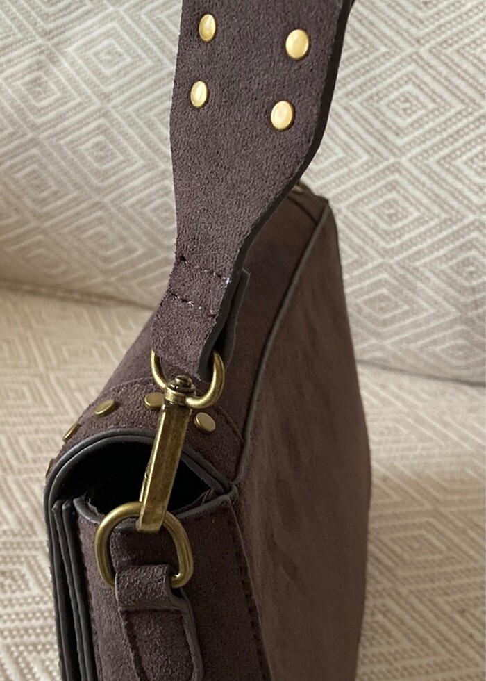 Süet Kol/Omuz Çantası - Görsel 3