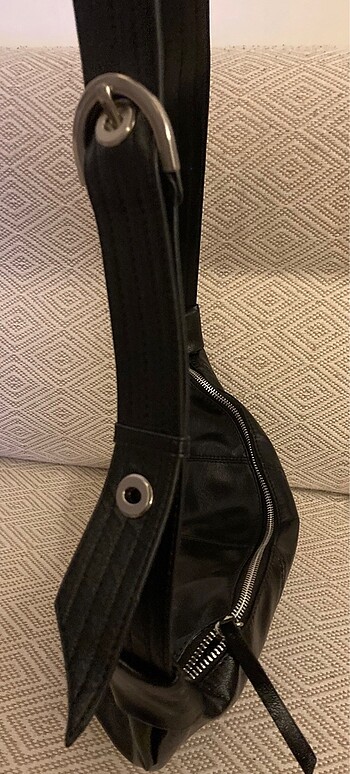 Yıkanmış Deri Ayarlanabilir Çapraz /Omuz Çantası - Görsel 3