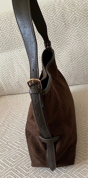 Süet Ayarlanabilir Omuz Çantası - Görsel 3