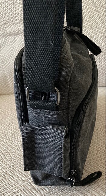 Kalın Taşlanmış Kot Ayarlanabilir Çapraz Çanta - Görsel 5