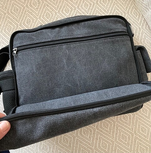 Kalın Taşlanmış Kot Ayarlanabilir Çapraz Çanta - Görsel 4