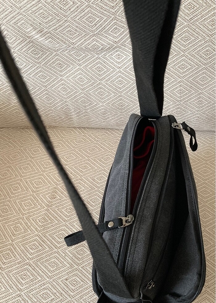 Kalın Taşlanmış Kot Ayarlanabilir Çapraz Çanta - Görsel 3